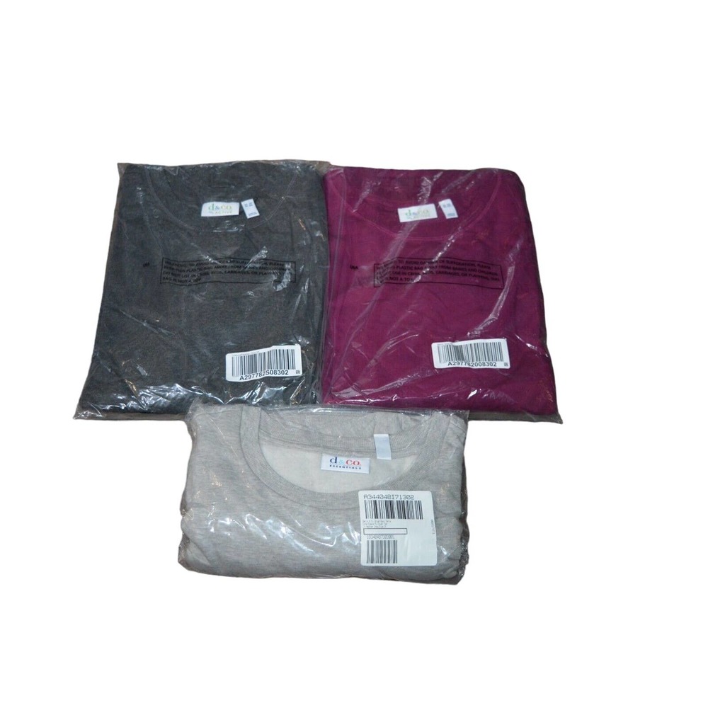 3 Denim & Co. Active Crew Neck Long Sleeve Tunics w/Pockets + Other 3x